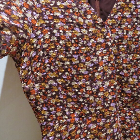 MADEWELL Long-Sleeve Crossover Midi Dress Clipdot Spring Prairie Floral Twee 6 - Picture 8 of 16